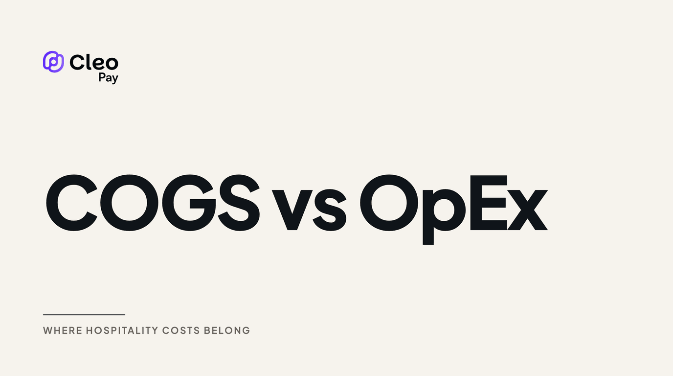COGS vs Operating Expenses: Where Hospitality Costs Actually Belong