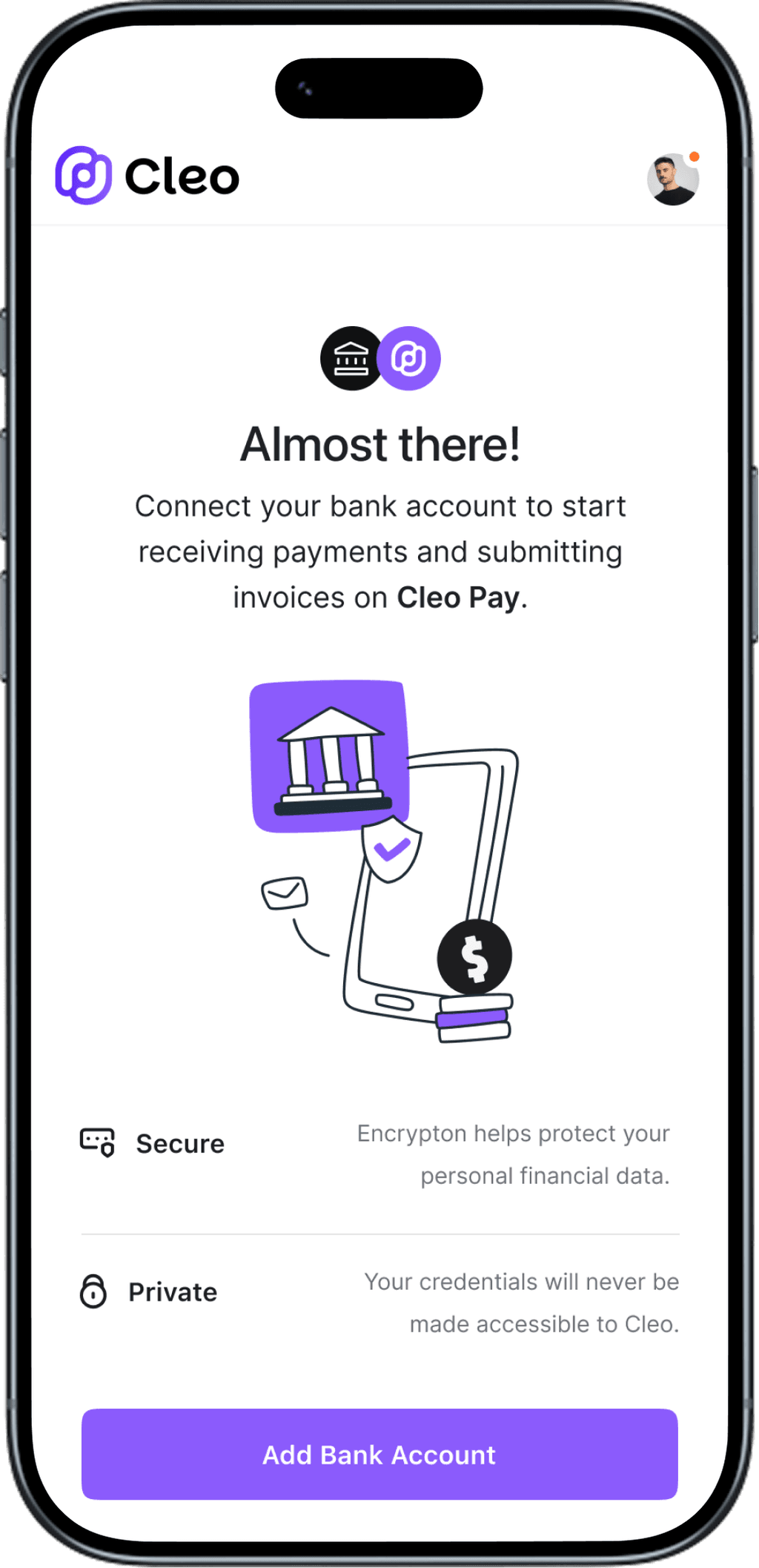 Bank connect on mobile