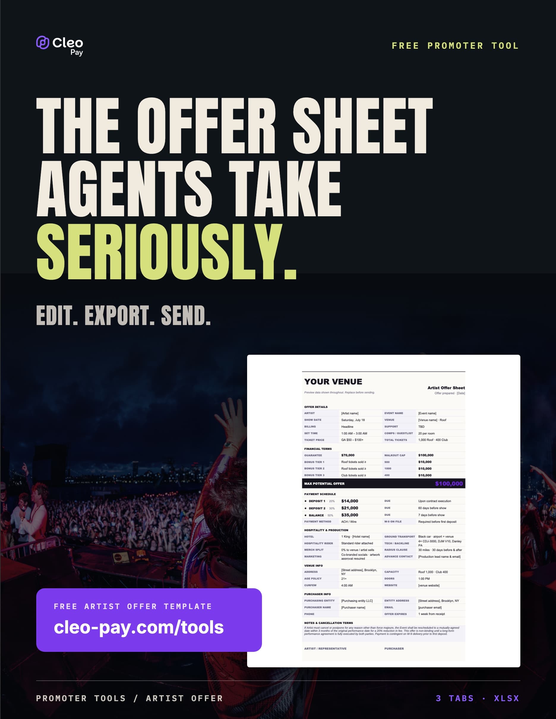 Artist Offer Sheet Template preview