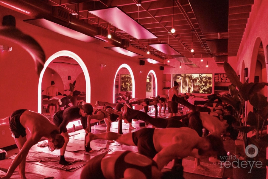 Wild Thing yoga class in session